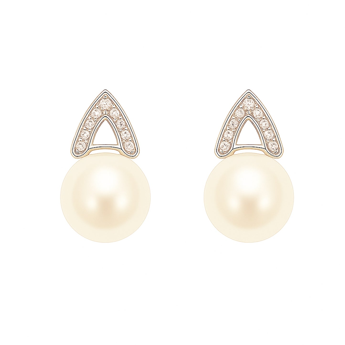 Timeless freshwater pearl stud earrings – double a by MINTING