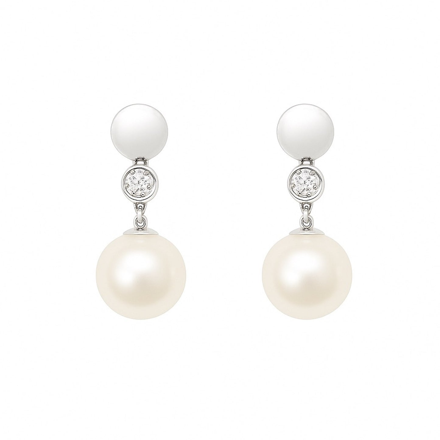 Shimmering 925 sterling silver freshwater pearl stud earrings – Stardust Flyleaf by MINTING