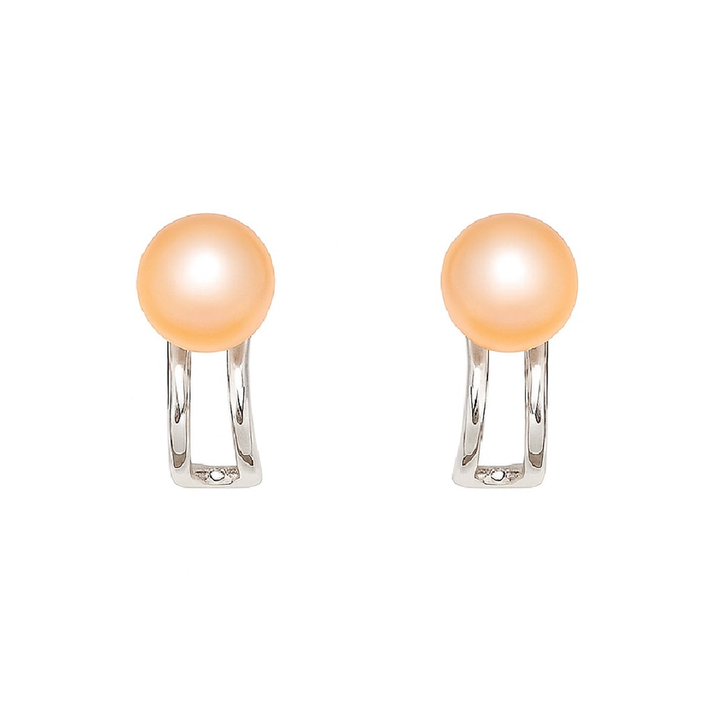 Unique 925 silver peach pearl studs – Free shackles collection by MINTING
