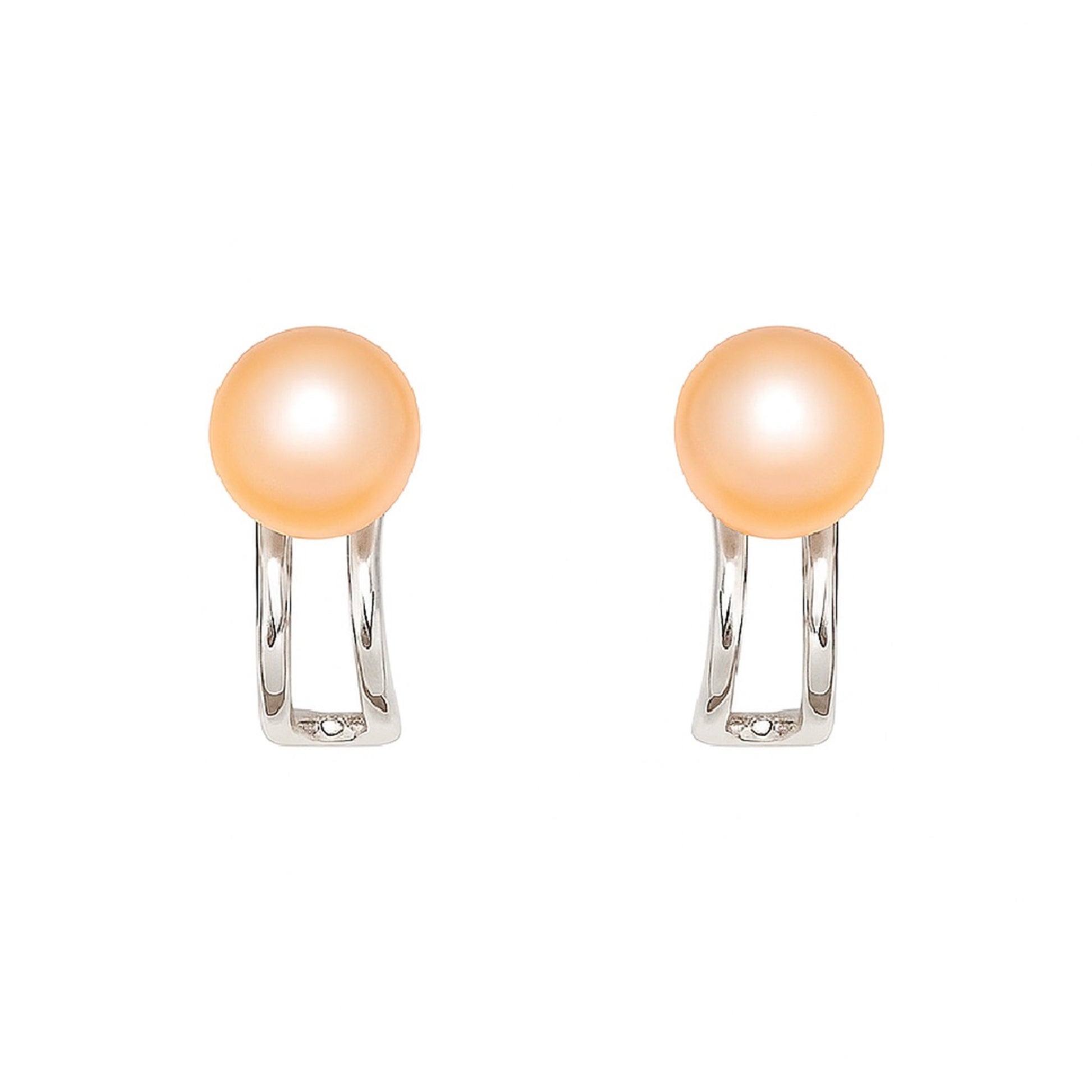 Unique 925 silver peach pearl studs – Free shackles collection by MINTING