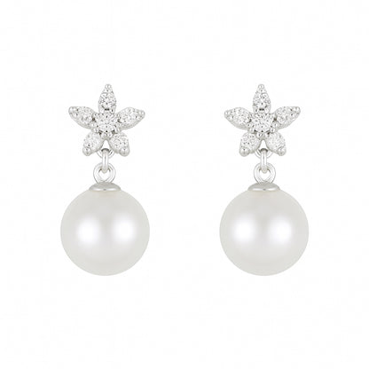 Mystical freshwater pearl stud earrings – mist asterisk by MINTING