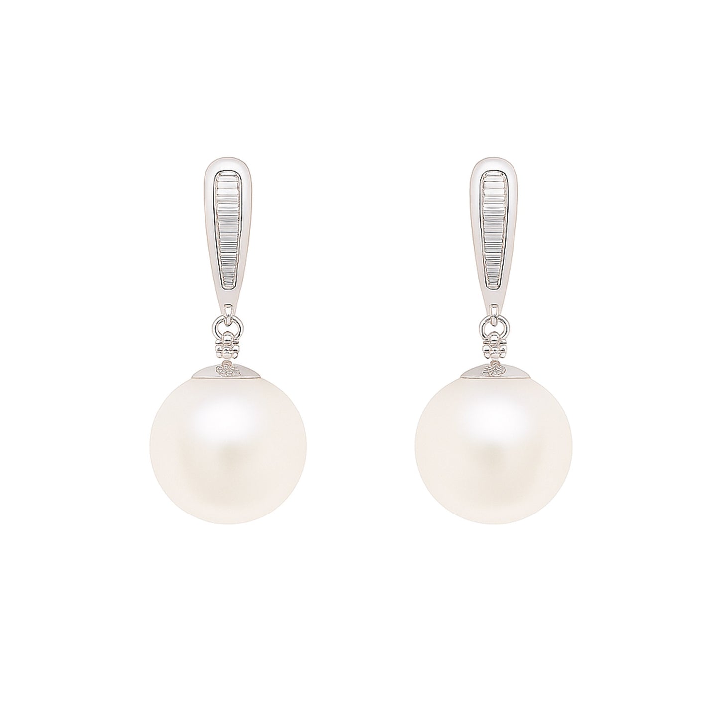 Chic sterling silver pearl studs – night exclamation by MINTING