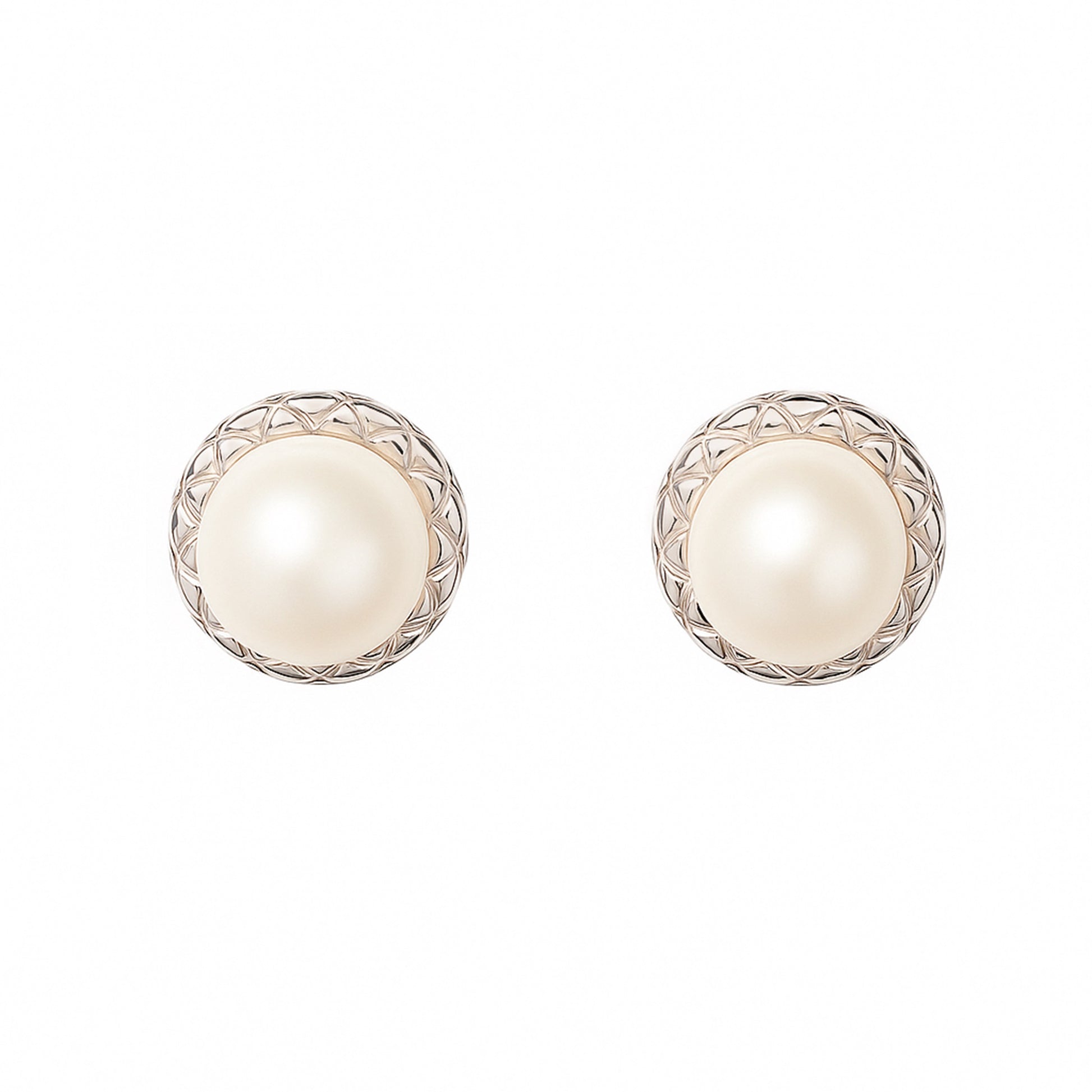 Winter-themed freshwater pearl earrings with sterling silver – snowfall gear by MINTING
