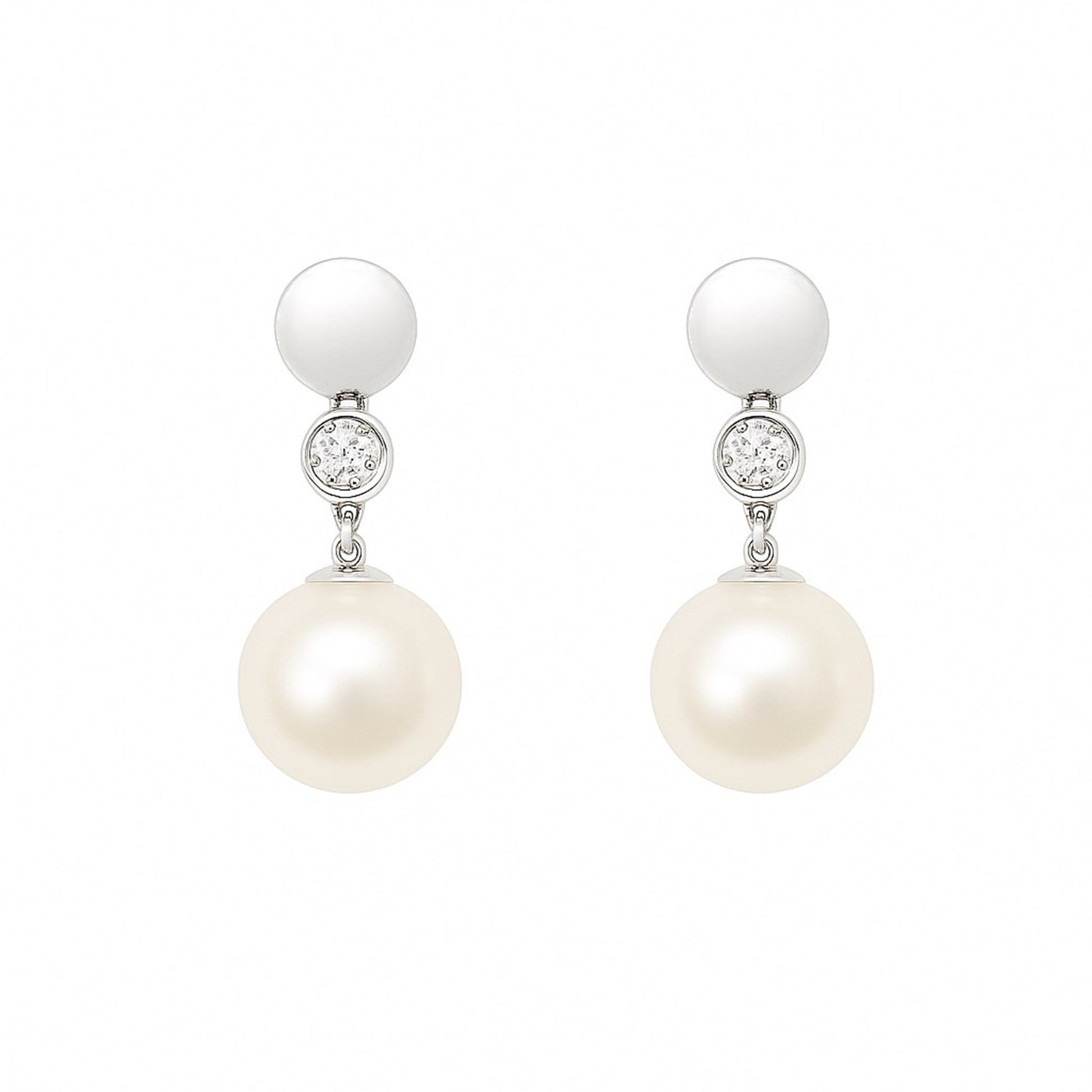 Shimmering 925 sterling silver freshwater pearl stud earrings – Stardust Flyleaf by MINTING