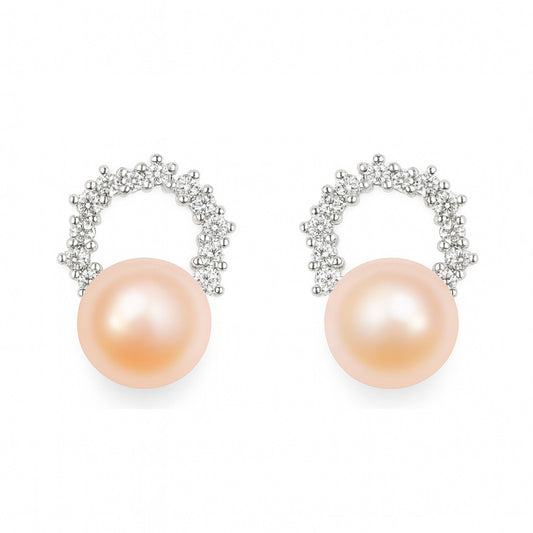 Handmade freshwater pearl drop earrings in 925 sterling silver – Meteor Poem by MINTING