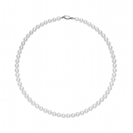 10-11mm round freshwater pearl necklace in sterling silver – Dainty jewelry for women.
