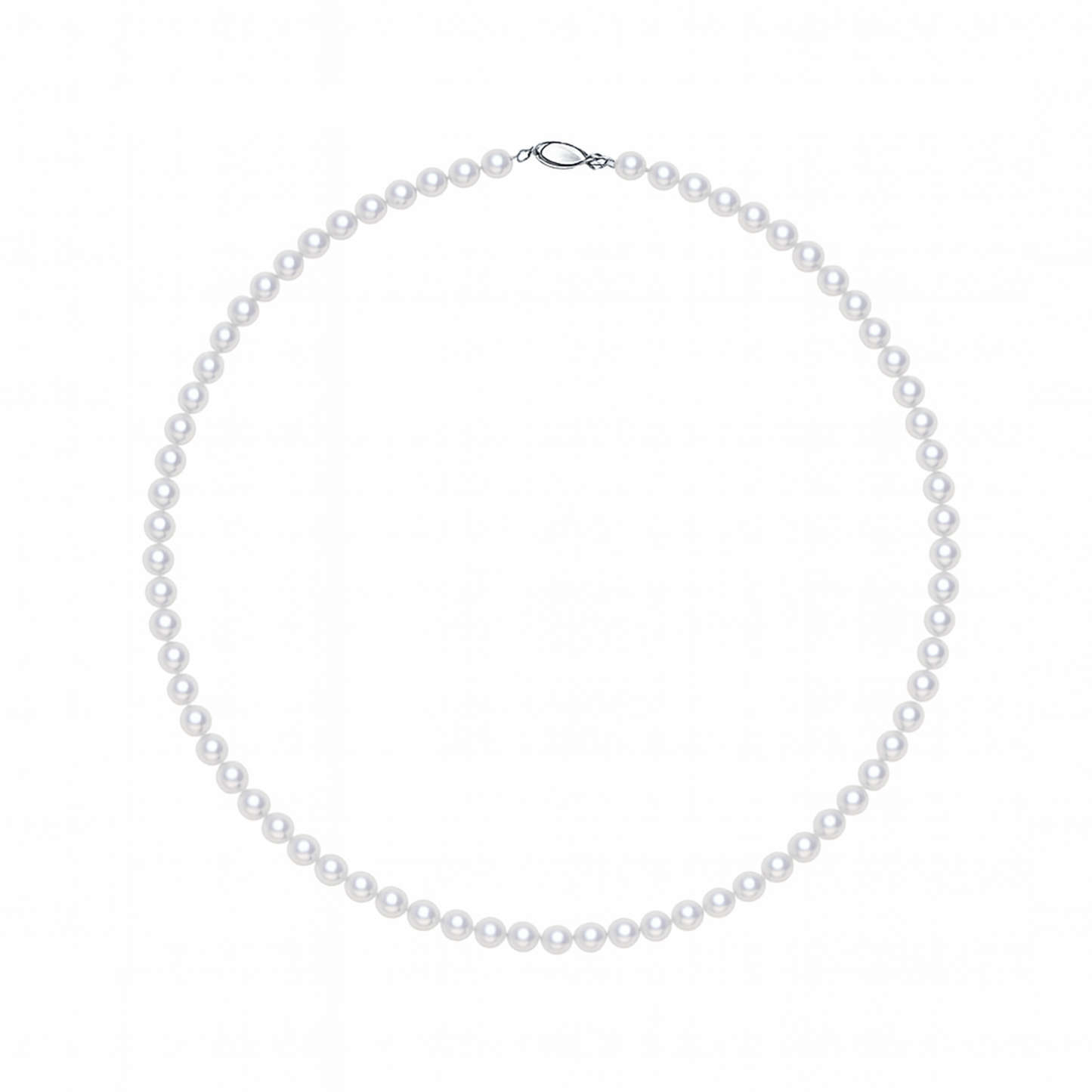 Delicate 3-4mm freshwater pearl necklace in 925 sterling silver, elegant minimalist jewelry.