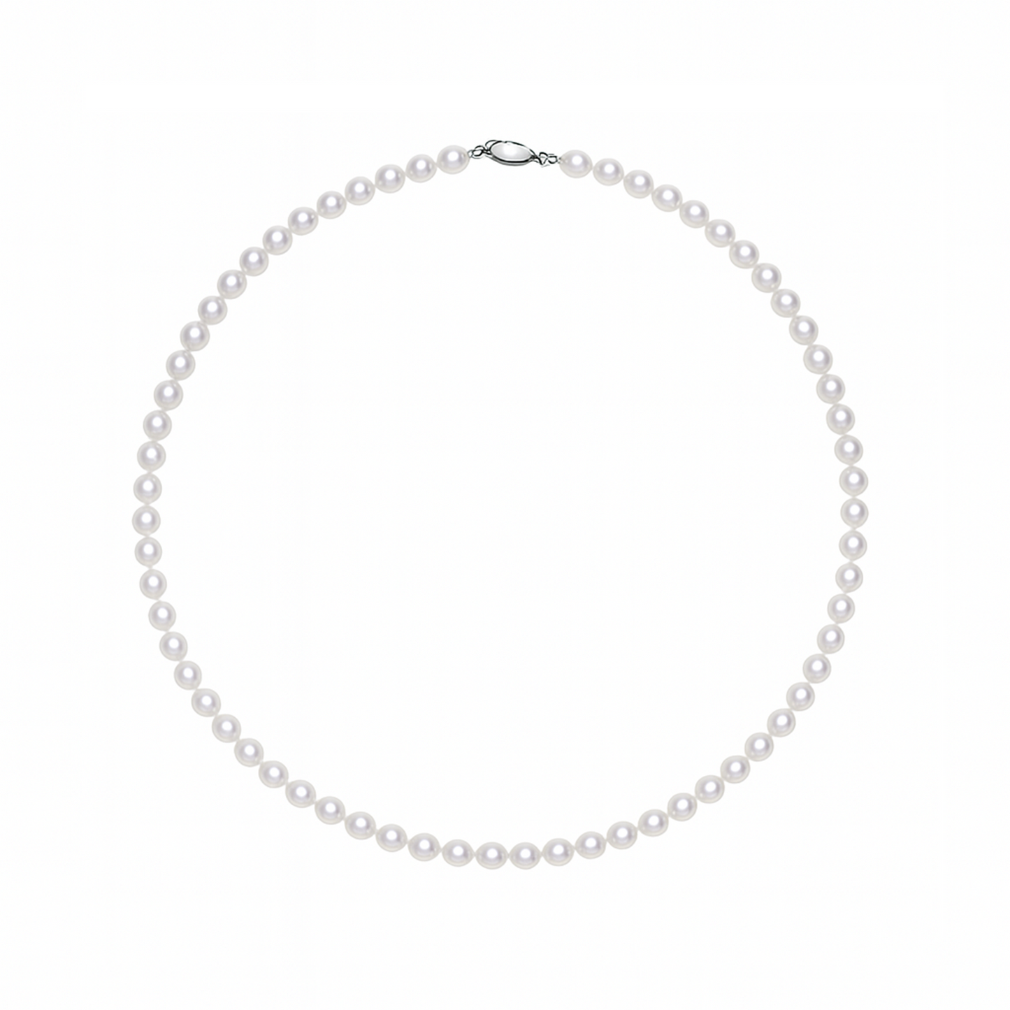 Minimalist 4-5mm freshwater pearl necklace with 925 sterling silver chain.