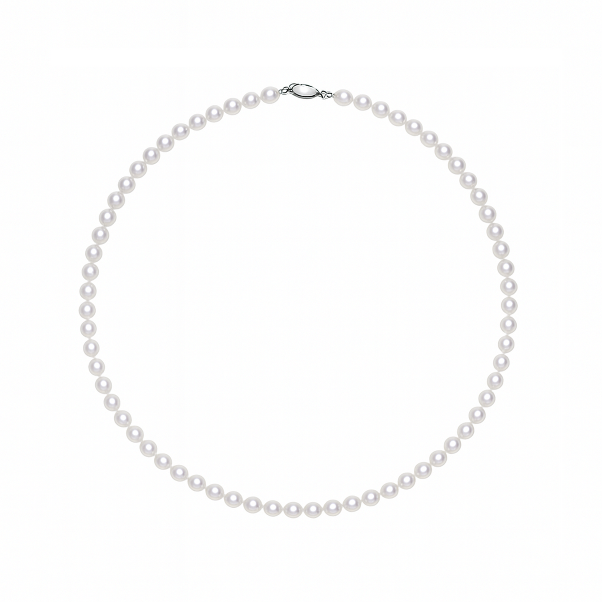 Minimalist 4-5mm freshwater pearl necklace with 925 sterling silver chain.