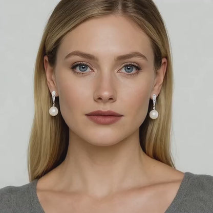 Freshwater Pearl Earrings - Night Exclamation